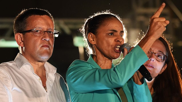 A candidata do PSB à Presidência da República, Marina Silva, durante campanha em Fortaleza