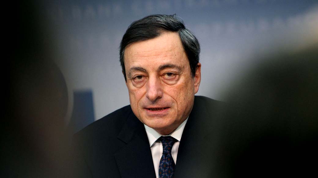 Mario Draghi, o novo presidente do Banco Central Europeu, durante coletiva de imprensa em Frankfurt