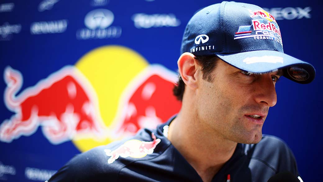 Mark Webber em sua última passagem por São Paulo, para a disputa do GP do Brasil