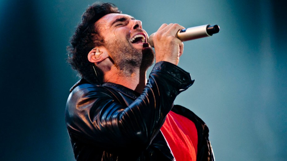 Adam Levine, do Maroon 5, durante o show no palco Mundo, no sexto dia do Rock in Rio, em 01/10/2011
