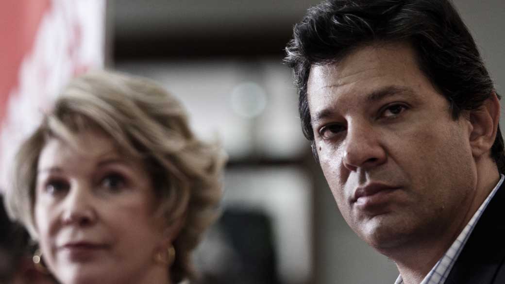 Senadora Marta Suplicy e o candidato Fernando Haddad