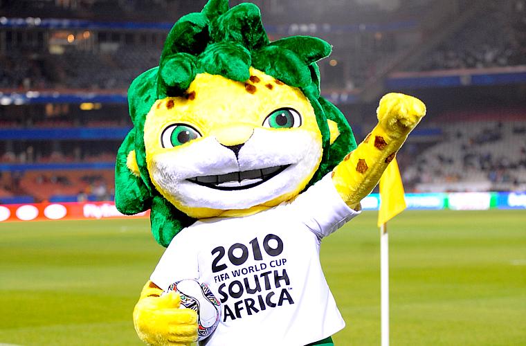 Zakumi foi o mascote escolhido para representar a Copa do Mundo da África do Sul, em 2010.