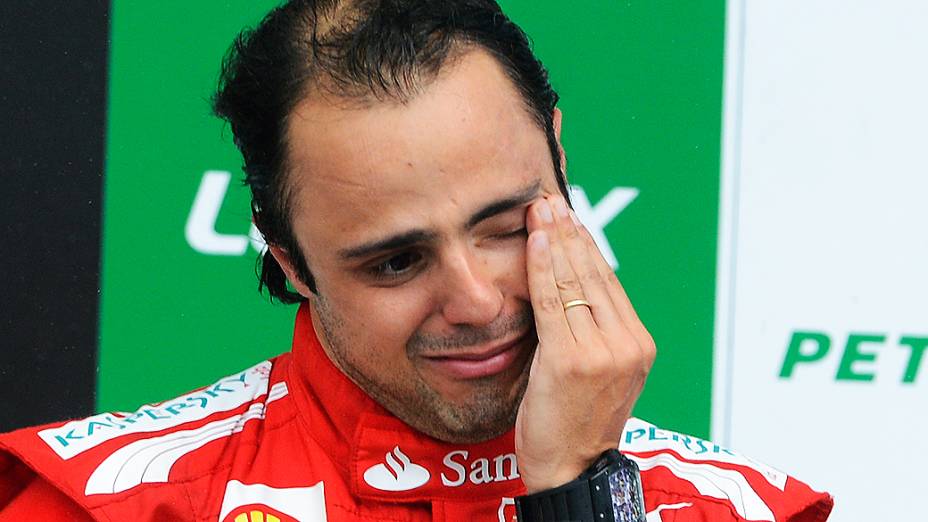 Felipe Massa, comemora o terceiro lugar na Fórmula -1