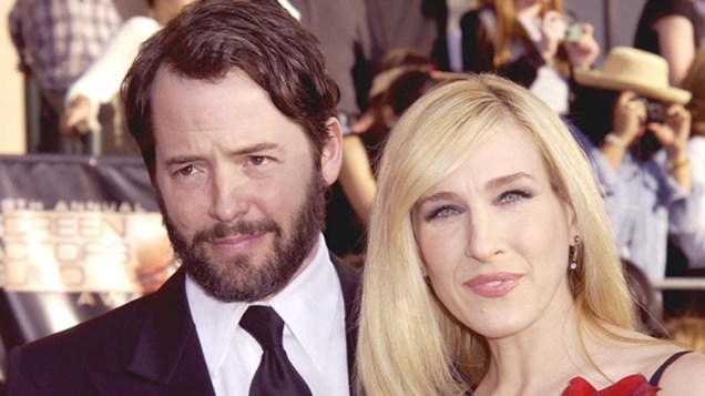 Matthew Broderick e sua esposa Sarah Jessica Parker durante o 9º Annual Screen Actors Guild Awards 2003, em Los Angeles