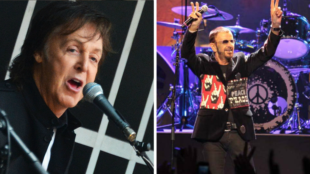 Ex-Beatles Paul McCartney e Ringo Starr