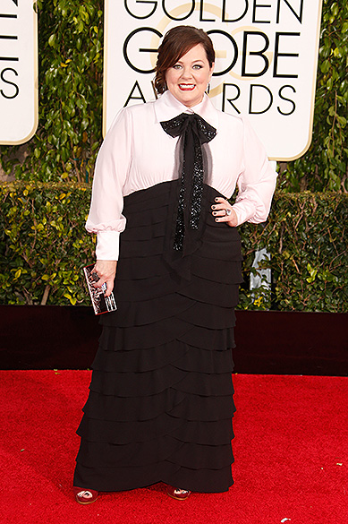 Melissa McCarthy durante 72ª edição do Globo de Ouro, prêmio da associação de correspondentes de Hollywood que elege os melhores do cinema e da TV, em Los Angeles, nos EUA