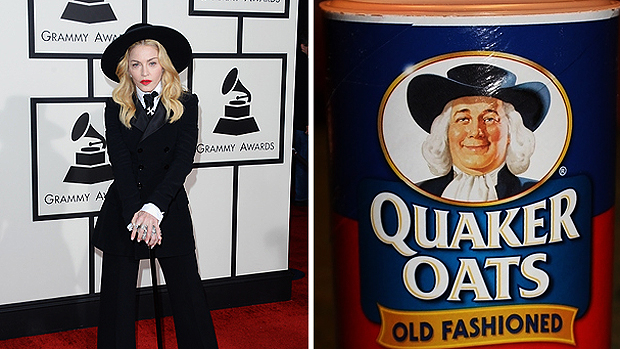 Look da cantora Madonna no Grammy é comparada à embalagem de produto alimentício