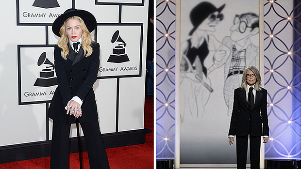 Madonna no Grammy e Diane Keaton no Globo de Ouro: separadas no nascimento?