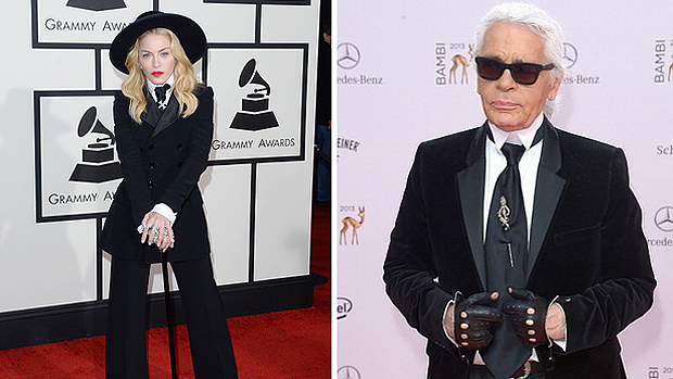 Madonna comparada ao estilista Karl Lagerfeld, da Chanel