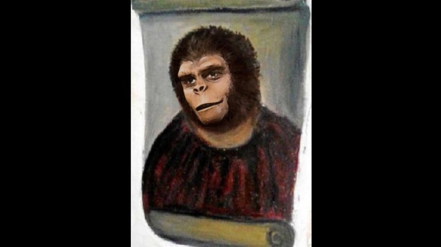 Meme da obra "restaurada" por idosa na Espanha usa o personagem do filme Planeta dos Macacos