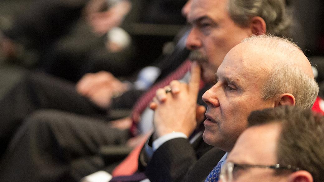 Mercadante e Mantega: em horário de expediente, evento eleitoral