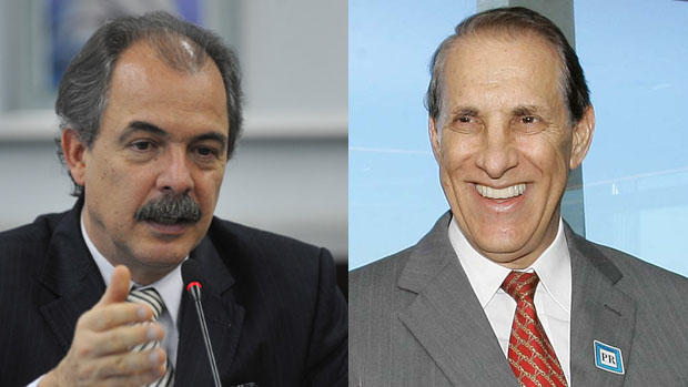 O ministro da Ciência e Tecnologia, Aloizio Mercadante, e o senador falecido Oréstes Quércia: união para bancar o dossiê dos aloprados