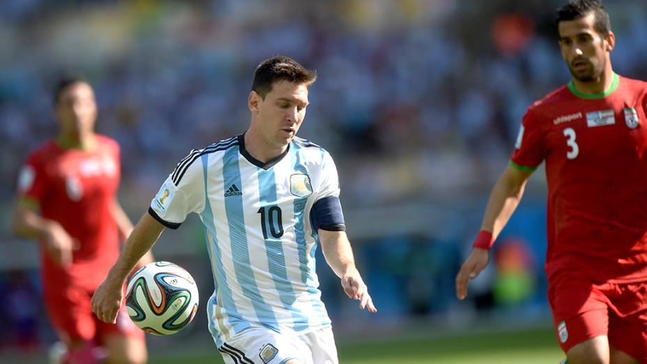 O argentino Messi durante o jogo contra o Irã no Mineirão, em Belo Horizonte