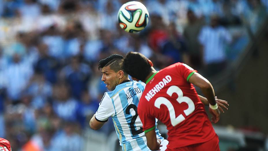 Lance no jogo entre Argentina e Irã no Mineirão, em Belo Horizonte