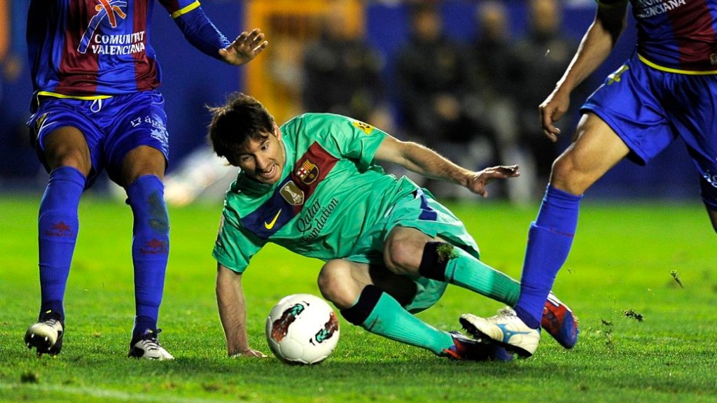 Messi, o supercraque do Barcelona, marcou dois gols contra o Levante, em partida válida pelo Campeonato Espanhol