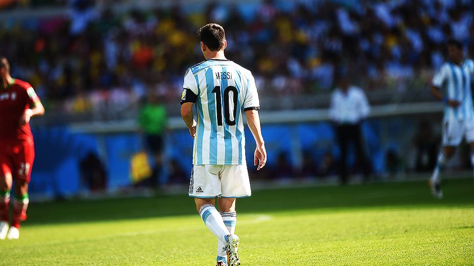Messi durante o jogo contra o Irã no Mineirão, em Belo Horizonte