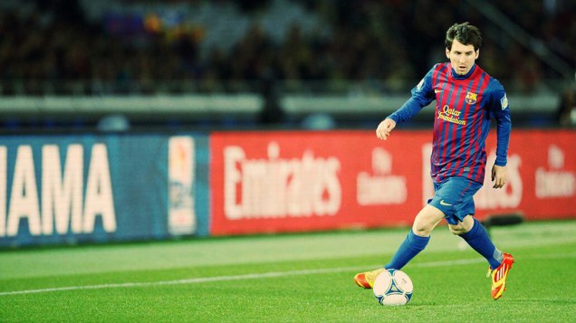 Messi, do Barcelona, na semifinal do Mundial de Clubes da Fifa em Yokohama, no Japão
