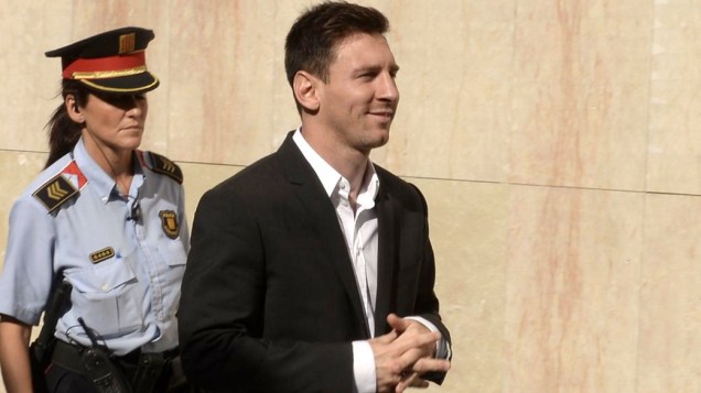 Messi chega à audiência em que responde à acusação de fraude fiscal