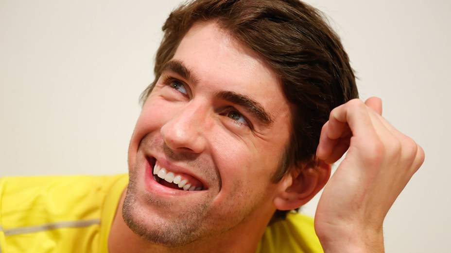 Foto do nadador americano Michael Phelps para anúncio da marca Louis Vuitton