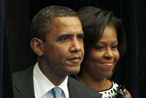 O elegante casal Obama