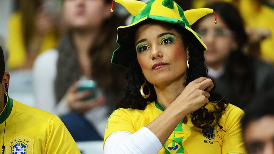 Torcida antes do amistoso entre Brasil e Chile no estádio do Mineirão, em Belo Horizonte