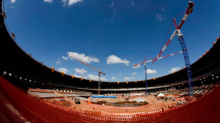 Obras no estádio do Mineirão, em Belo Horizonte