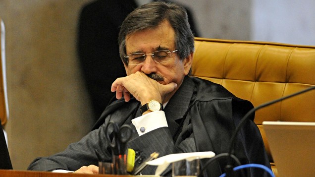 Ministro Cezar Peluso, durante julgamento do mensalão