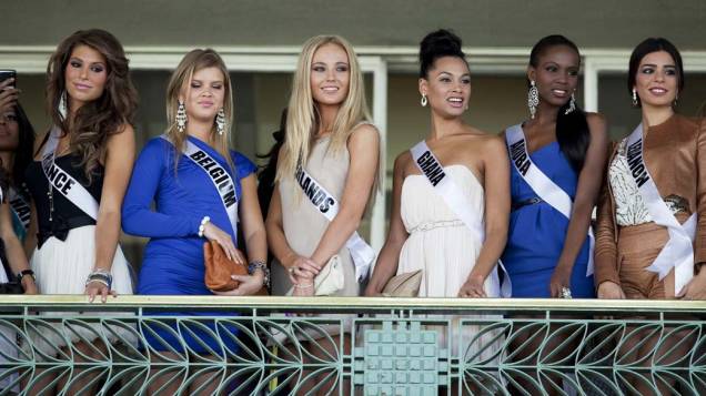 Candidatas a Miss Universo 2011 no Jockey Club de São Paulo