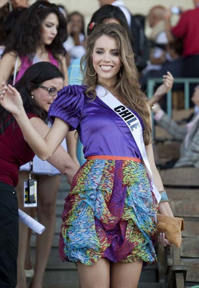 A chilena Vanessa Ceruti, candidata a Miss Universo 2011, no Jockey Club de São Paulo