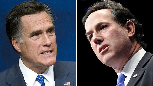 Mitt Romney e Rick Santorum travam batalha pela preferência republicana