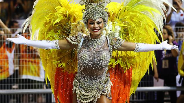 Musa no desfile da Mocidade Alegre no Carnaval de São Paulo