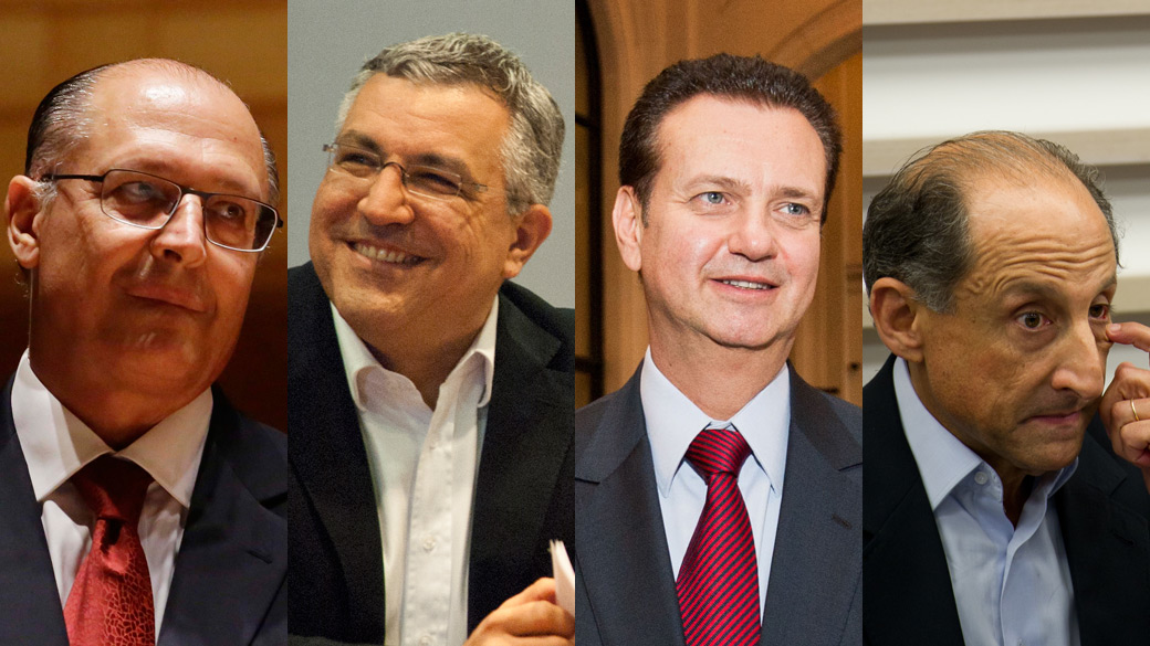 Geraldo Alckmin, Alexandre Padilha, Gilberto Kassab e Paulo Skaf