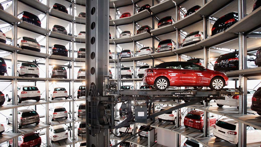 Linha de montagem da Volkswagen, na Alemanha