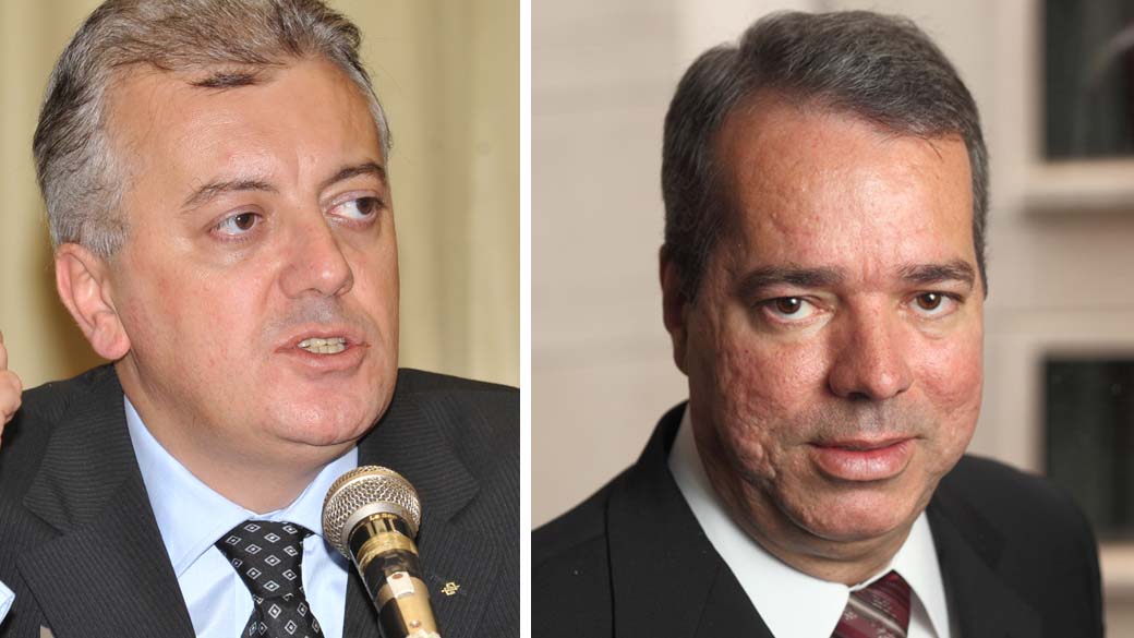Presidente do Banco do Brasil, Ademir Bendine e o presidente da Previdência, Ricardo Flores