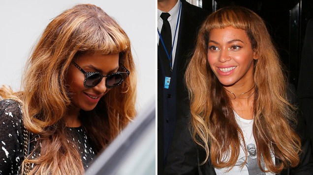 A cantora Beyonce aparece com um novo corte de cabelo