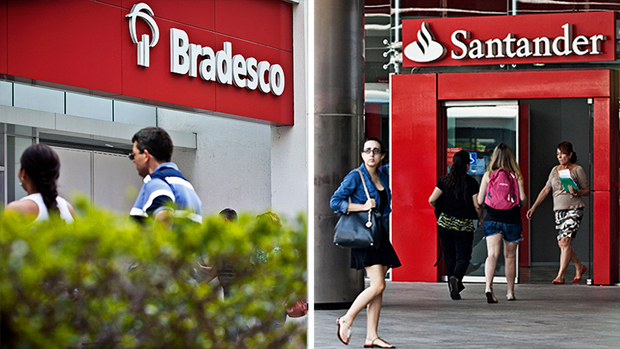Agências do Bradesco e Santander