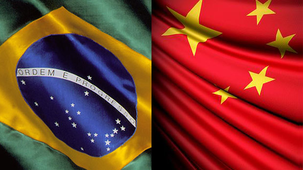 Bandeira Brasil e China