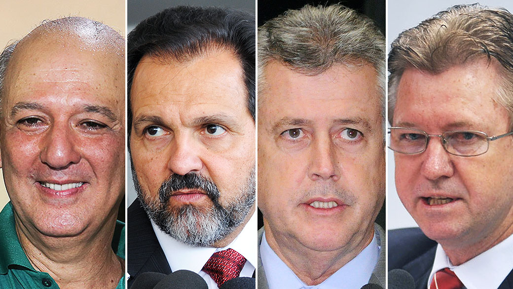 Candidatos ao governo do DF, Frejat (PR), Agnelo Queiroz (PT) , Rodrigo Rollemberg (PSB) e Luiz Pitiman (PSDB)