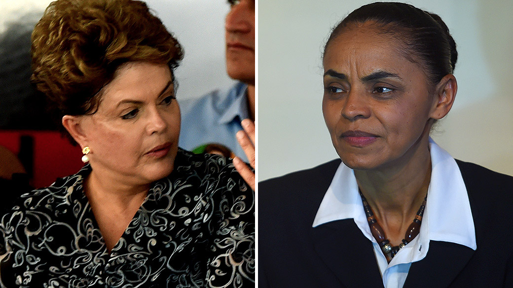 Dilma Rousseff (PT) e Marina Silva (PSB)