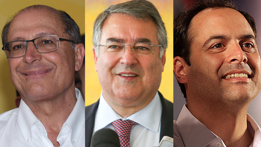 Geraldo Alckmin (SP), Raimundo Colombo (SC), Beto Richa (PR) e Paulo Câmara: chance de vitória no 1º turno