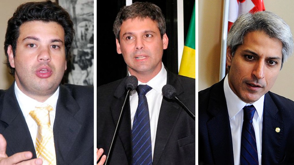 Deputado Luciano Picciani (PMDB/RJ), senador Lindberg Farias (PT-RJ) e deputado Alessandro Molon (PT-RJ)
