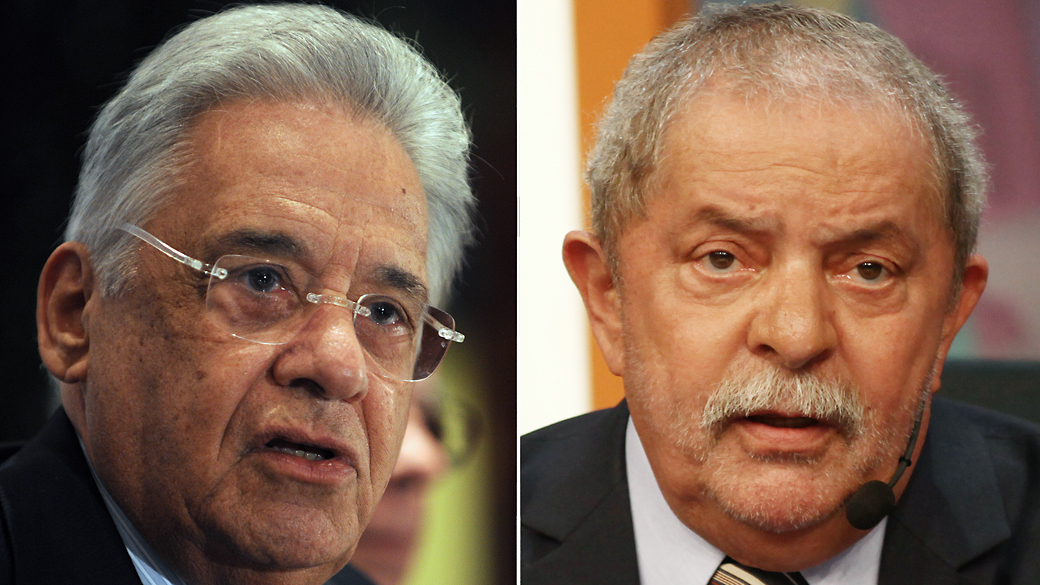Ex-presidentes Fernando Henrique Cardoso e Luiz Inácio Lula da Silva