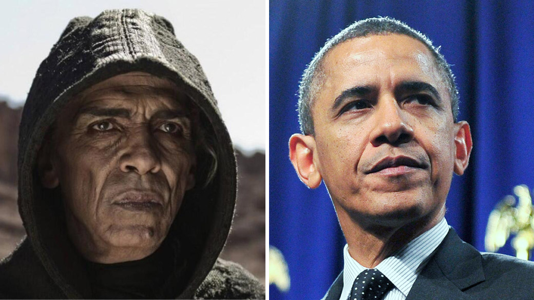 Diabo da série de TV 'The Bible' e Barack Obama