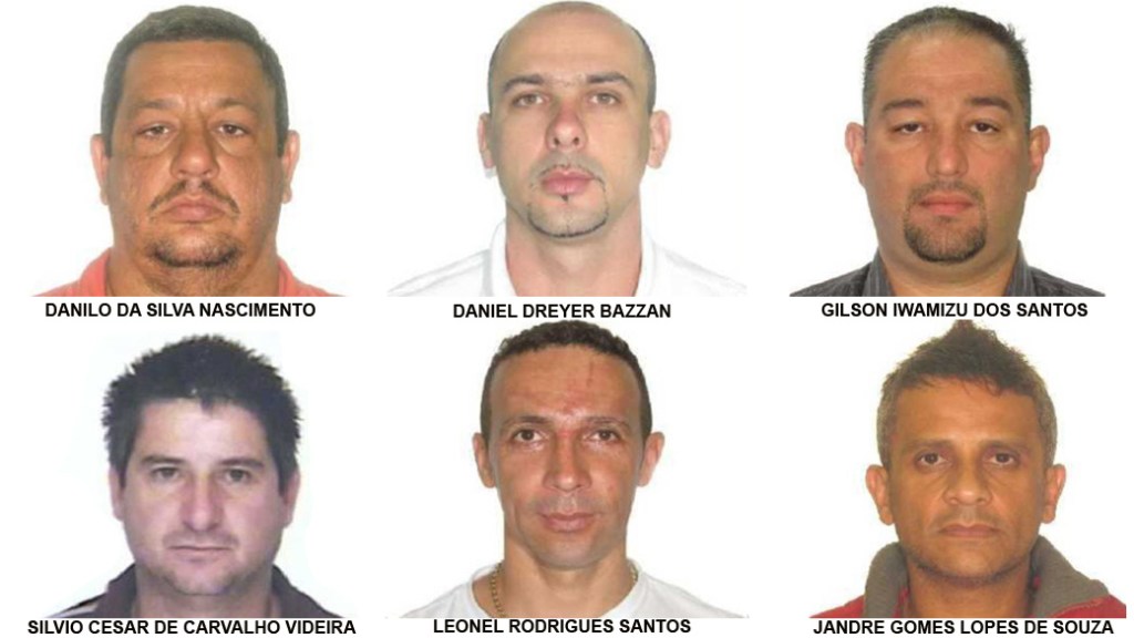 A Corregedoria Geral da Polícia Civil divulgou as fotos e a identidade dos seis policiais investigados em operação conjunta com o Ministério Público de São Paulo e que ainda não foram localizados. Eles são considerados foragidos