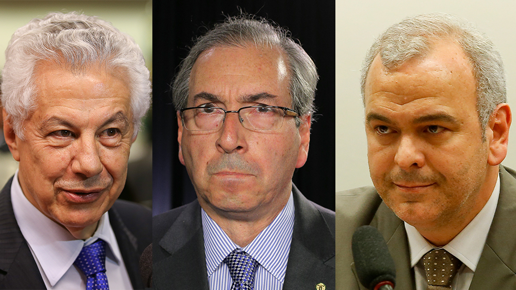Arlindo Chinaglia (PT-SP), Eduardo Cunha (PMDB-RJ) e Júlio Delgado (PSB-MG)
