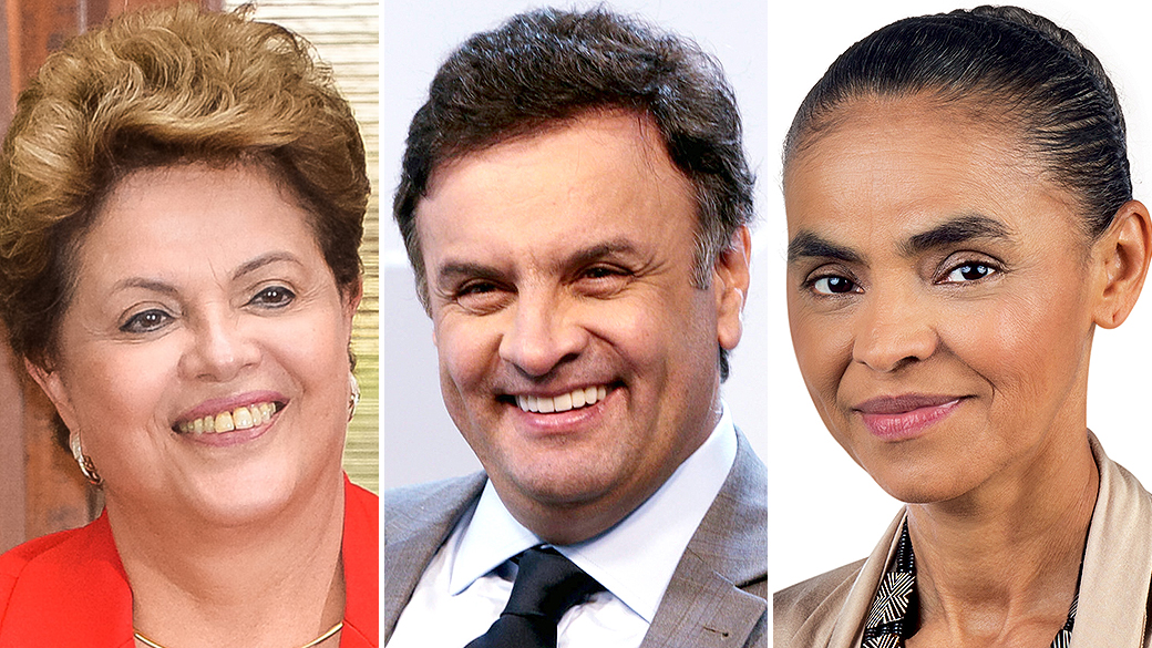 Presidenciáveis, Dilma Rousseff (PT), Aécio Neves (PSDB), Marina Silva (PSB)