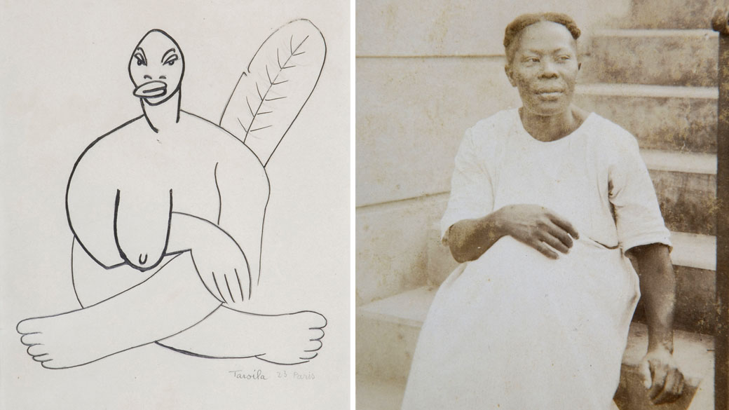 'A Negra', nanquim sobre papel de Tarsila do Amaral