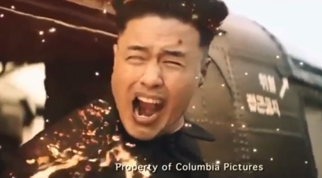 Cena do filme A Entrevista que mostra a "morte" de Kim-Jong-un