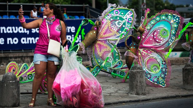 Movimentação na Marquês de Sapucaí, no Rio de Janeiro (RJ)