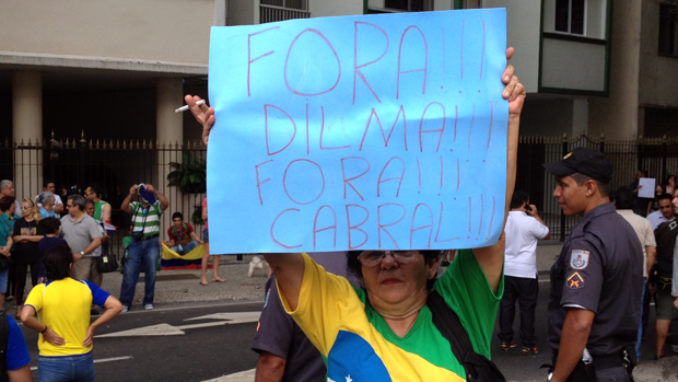 Manifestações durante a visita do papa Francisco no Rio de Janeiro